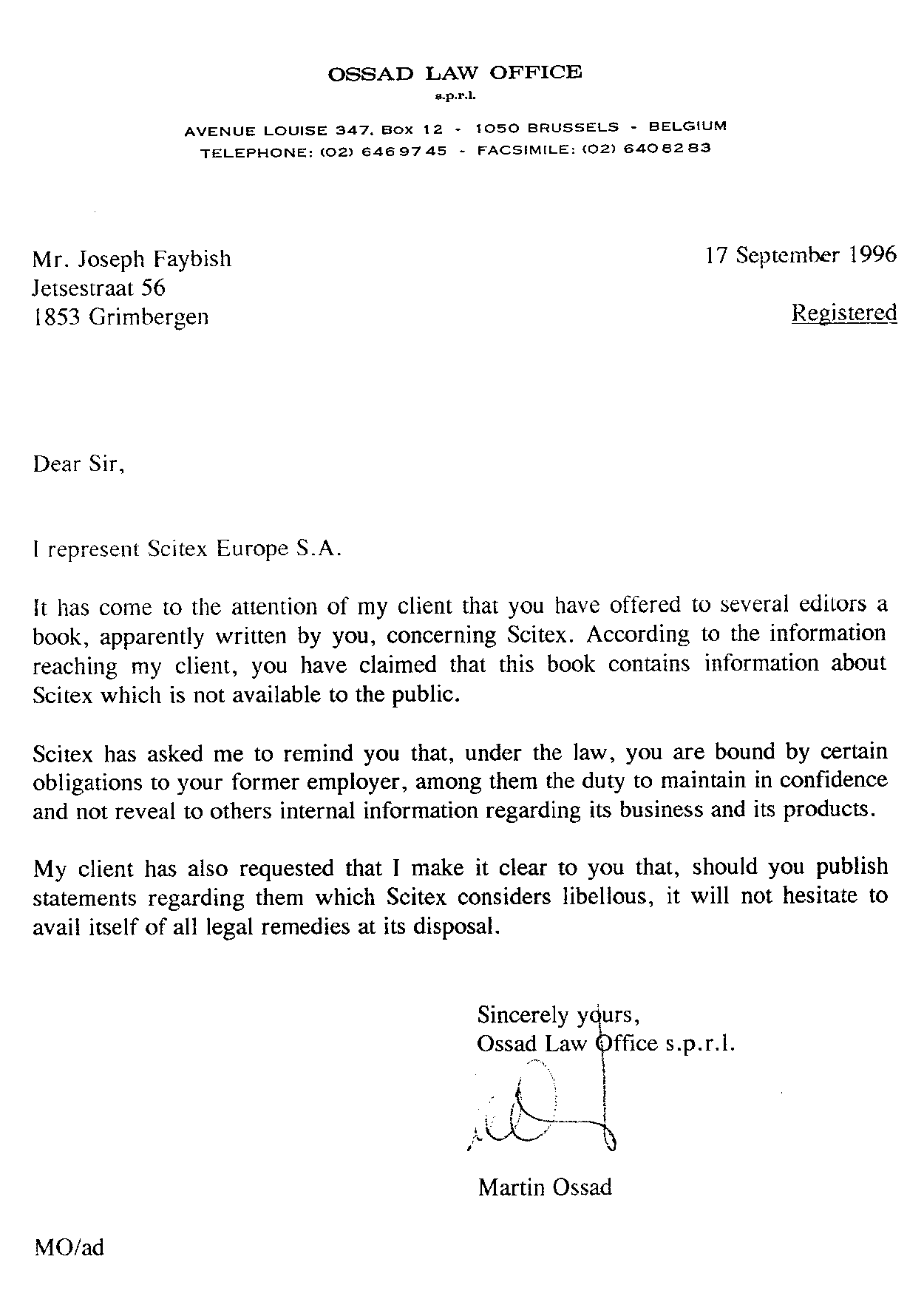 threat letter